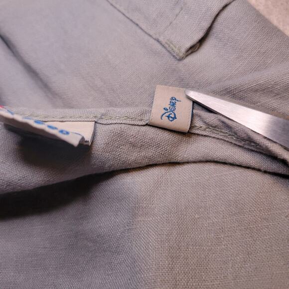 Junk Food X Disney Gray Embroidered Mickey Mouse Linen Blend Shorts Romper Med - Picture 5 of 9